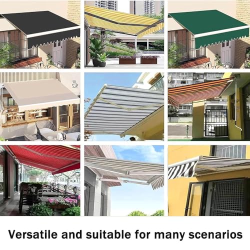 Auvent en polyester imperméable rétractable 4,5x4m résistant aux UV