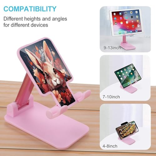 Support de téléphone motif lapin de Pâques cadeau pliable original pour bureau - 3
