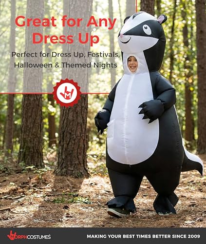 Disfraz inflable de mofeta para niños Morph miniatura 6