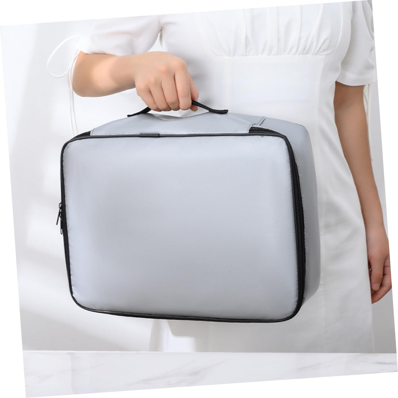Borsa Portadocumenti Ignifuga Organizer da Viaggio con Cerniera Ignifuga e Serratura Codice per Documenti Carte e Oggetti di Valore