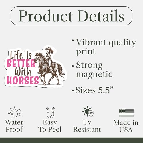 Imán decorativo para amantes de caballos 5.5 pulgadas miniatura 2