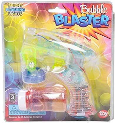 Rhode Island Novelty Light-Up LED Transparent Bubble Gun (Colors May Vary)
