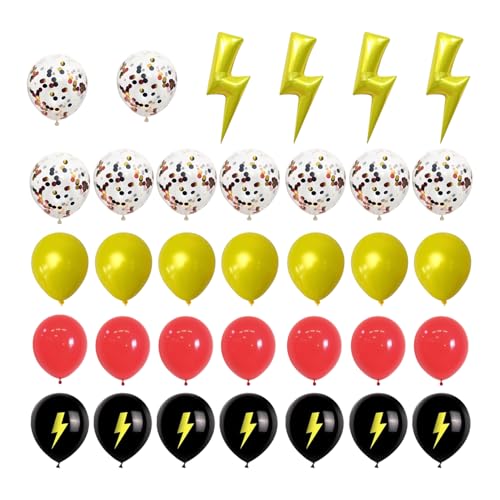 GTYHH 1 Ensemble De Ballons Et 4 Ballons Confettis À Paillettes Éclair, Décorations d'anniversaire Anime, Décorations De Fête, Adaptées Aux Fêtes Et...