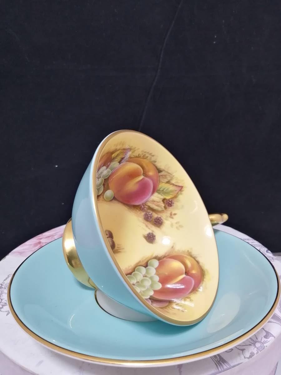 Amazon.co.jp: エインズレイ オーチャードゴールド ブルー カップ