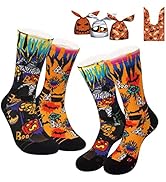 JDQ 2 Pairs Halloween Funny Crazy Graffiti Art Hip-hop Pattern Men & Women Cool Cute Athletic Spo...