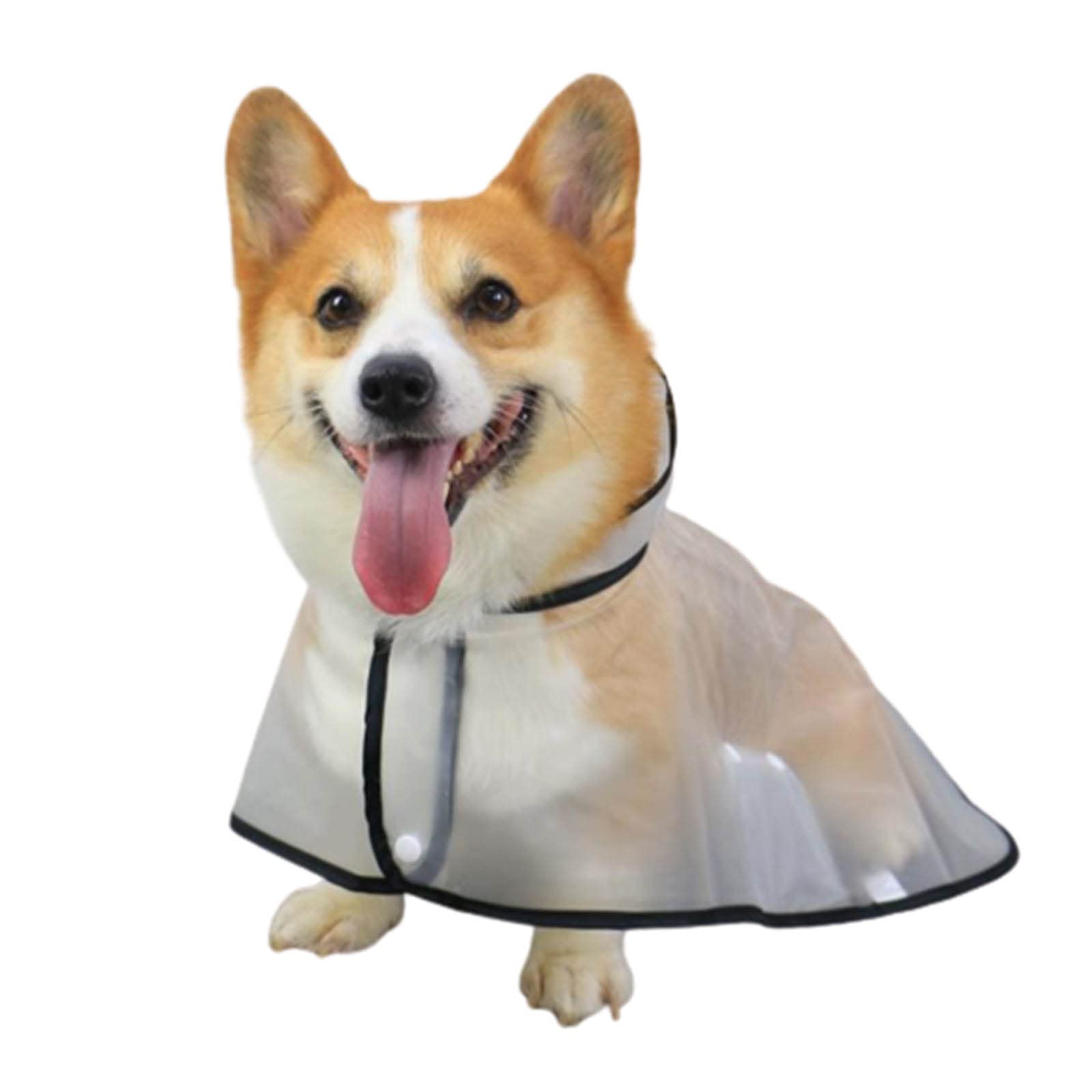 Hund Regenmantel wasserdichte Hundemanteljacke, Hunderegenmäntel, klein, mit Kapuze, große Rassen, Haustier-Regenumhang mit Kapuze, transparentes Design des Abschleppseillochs