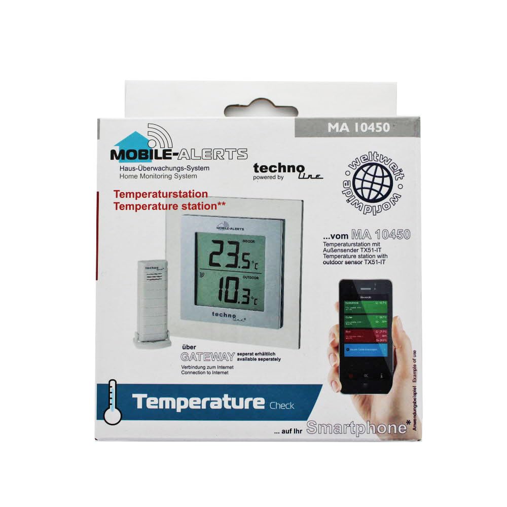 Thermomètre Techno Line MA 10450 station météo maison et balcon