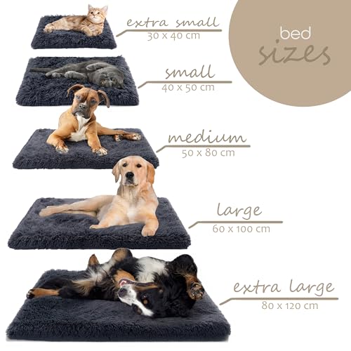 Paco Home Hundebett Katzenbett Flauschig Hundekissen Donut Hundedecke Hund Katze Hundekörbchen Katzenkorb Waschbar, Farbe:Grau, Größe:50x80 cm