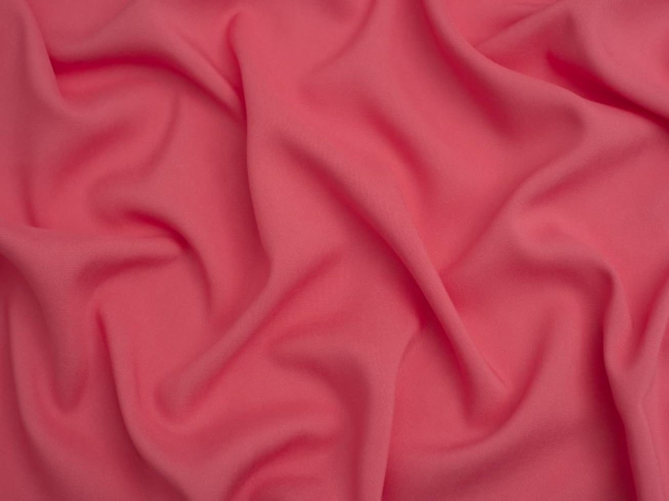 Minerva Core Range Coral Viscose Challis Fabric