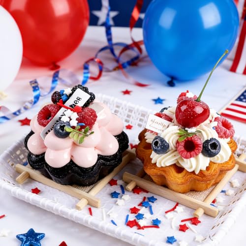 Image of Red White and Blue Sprinkles, 11.3oz Edible Patriotic 4th of July Sprinkles | 4 Jars Set for Baking Cakes Cupcakes Cookies Ice Cream