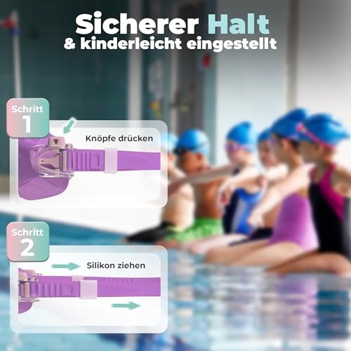 KIDVERSE Schwimmbrille Kinder - Bequeme Taucherbrille Kinder 3 Jahre bis 13 - Geprüfte Kinderschwimmbrille...