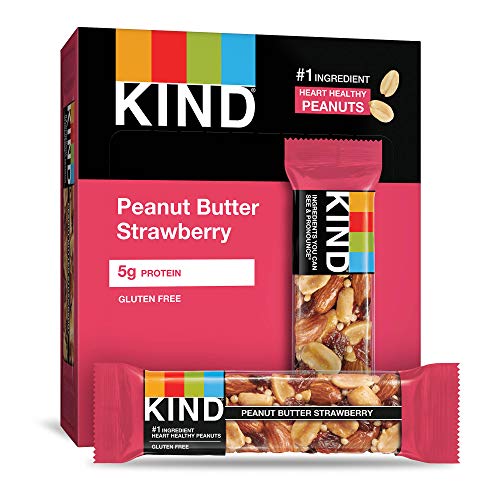 KIND Fruit & Nut, Peanut Butter & Strawberry, Gluten Free Bars (Pack of 12)