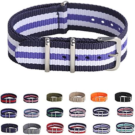 OWNITOW Premium NATO Watch Bands, Nylon Straps Width 16mm 18mm 20mm 22mm 24mm