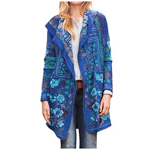 Buy Bargain Dosoop 2020 Women Plus Size Shirts Long Sleeve Flower Print Pocket Casual Outwear Loose ...