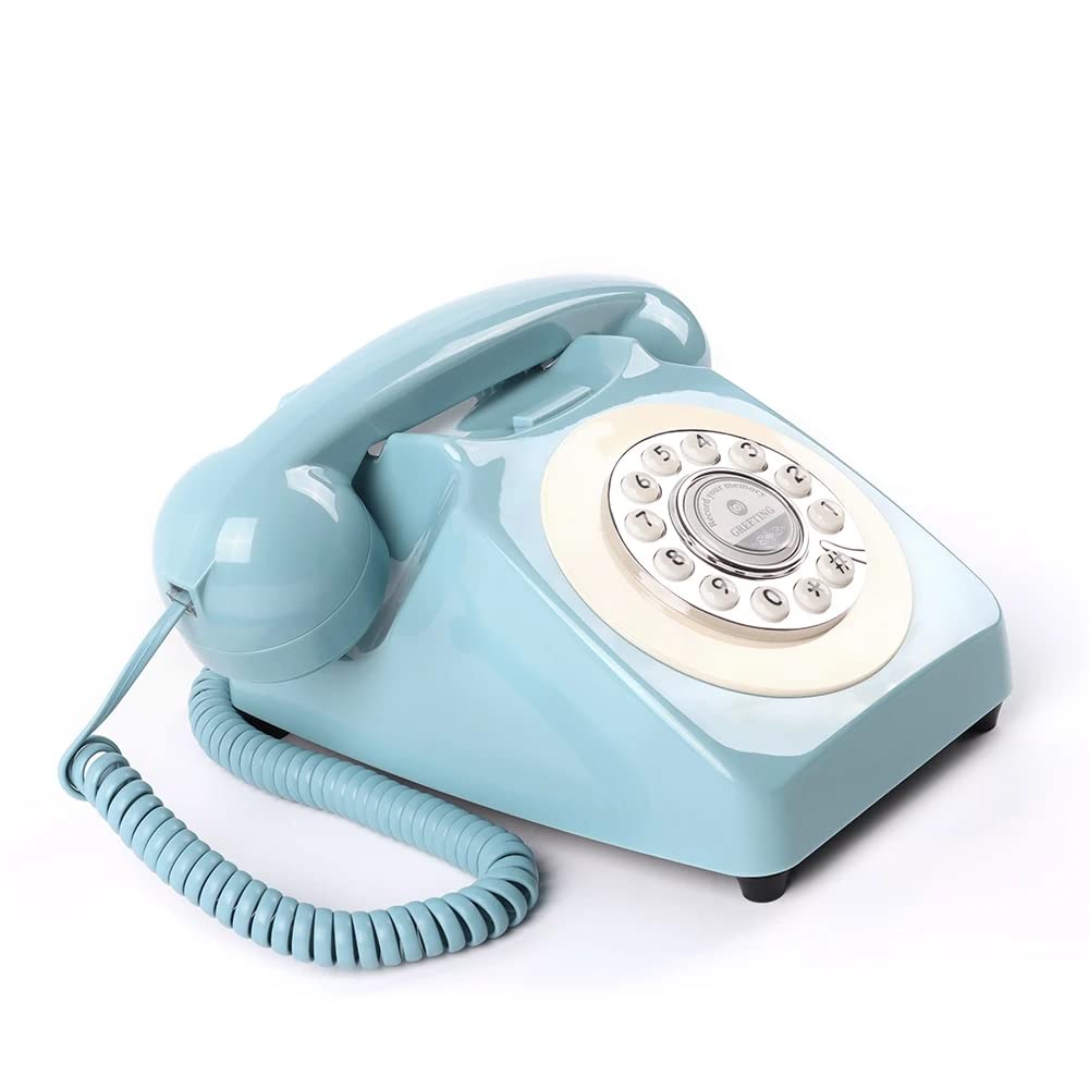 Księga Gości Telefon Ślubna Audio, Księga Gości Retro Klasyczne rzemiosło na Wierzeczoło, Rocznica Ślubu (Niebieski)