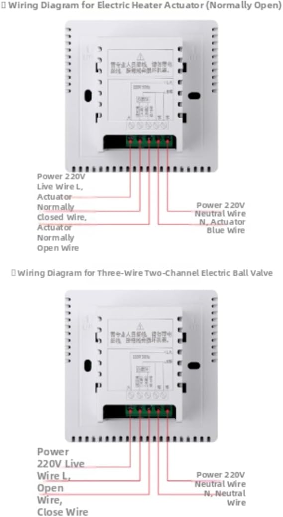 Programmable Thermostat,for Underfloor Heating, LCD Touchscreen Control Panel,with High Sensor, Energy Saving Regulator,for Home,