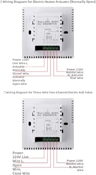 Programmable Thermostat,for Underfloor Heating, LCD Touchscreen Control Panel,with High Sensor, Energy Saving Regulator,for Home,