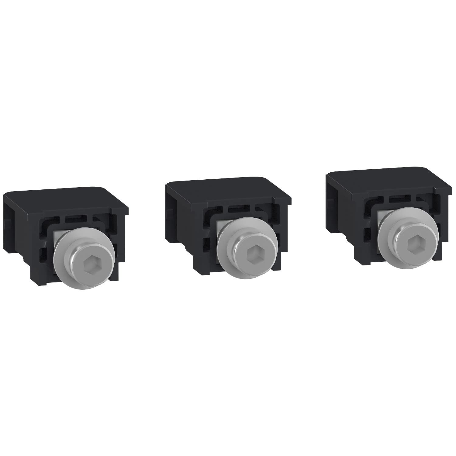 Connecteur barre avec vis N pour raccordement en té de structures métalliques en lot de 3 pièces