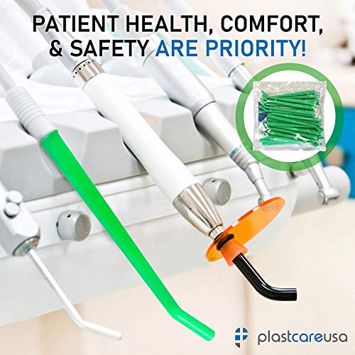 100 Large Dental Surgical Aspirator Aspirating Green Suction Tips, 1 4 Inch Diameter, 4 Bags Of 25 #TOP3