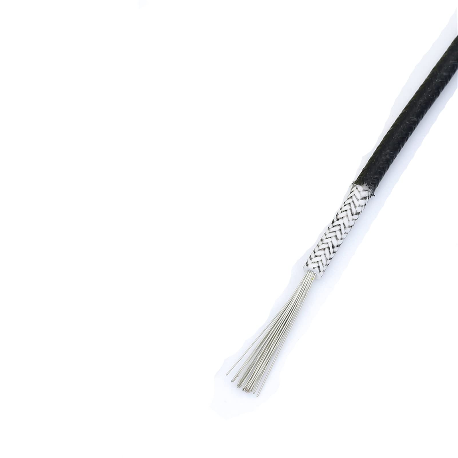 cavo elettrico, Cavo unipolare intrecciato in silicone for elettronica, varie dimensioni, multicolore, 10 metri(Black,18AWG 0.75mm)