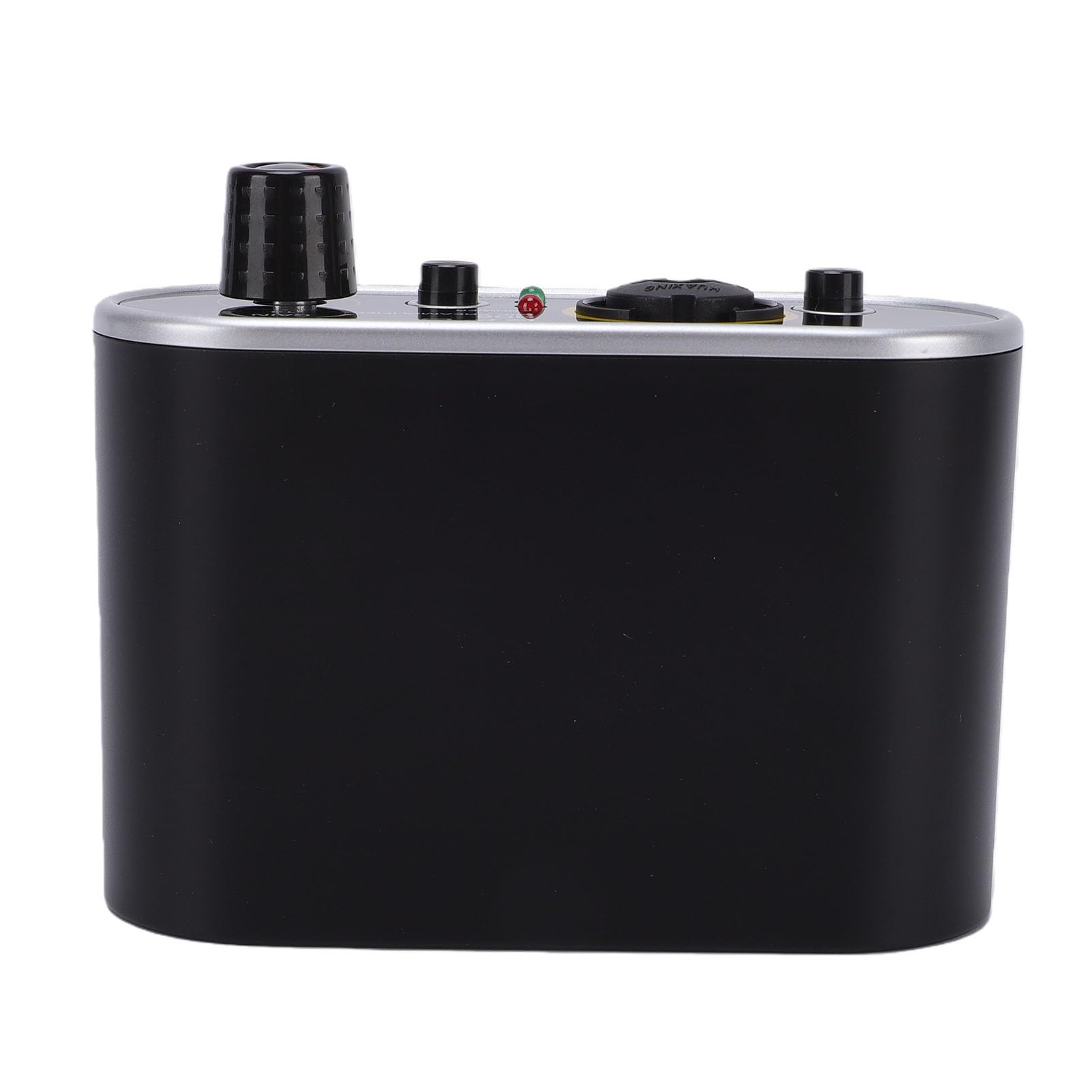 PUSOKEI Preamplificatore Microfonico Regolabile con Guadagno +28 DB, Ingresso a Doppio Canale per Microfoni Dinamici e a Condensatore, Alimentazione 48 V, Custodia in Alluminio Resistente