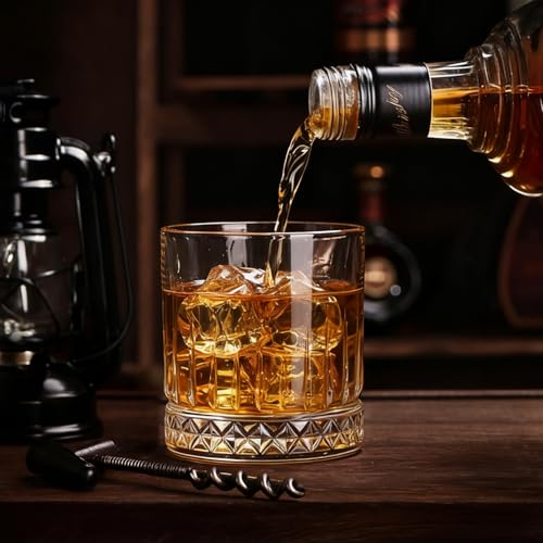Image of Ruckae Drinking Glasses Set of 8,15 oz and 7 oz Kitchen Water Glass Cups Set,Clear Ribbed Glassware Dishwasher Safe,Mixed Drinkware for Beer,Juice,Cocktail,Whiskey,Milk and Various Mixed Drinks