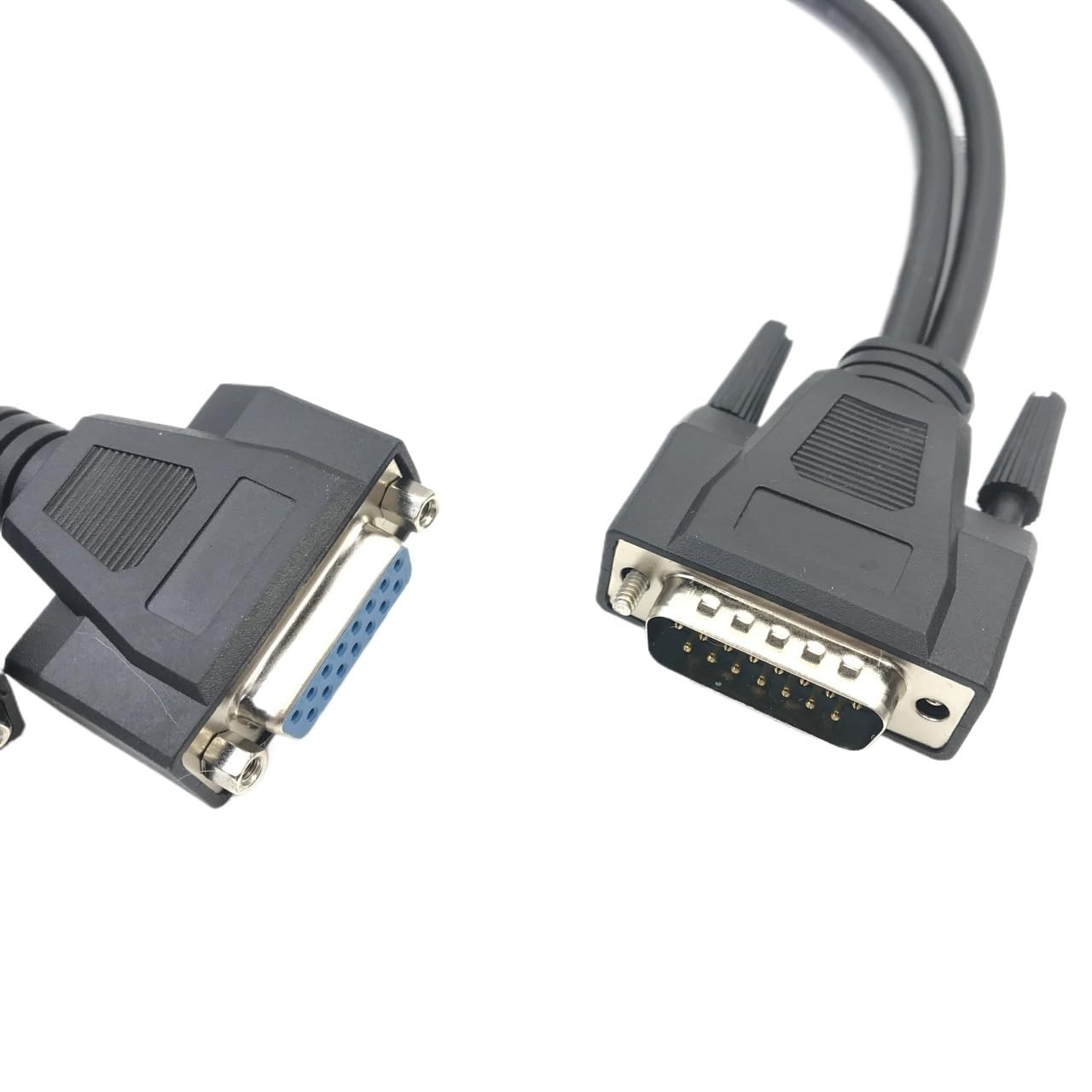 DB15 ON/E Point Two Datenkabel, 1 Signal, Kupferabschirmung, maßgeschneidert, 15-polig auf DB15-Stecker auf 2 Buchsen, 0,5 m, 1 m, 2 m (0,5 m)