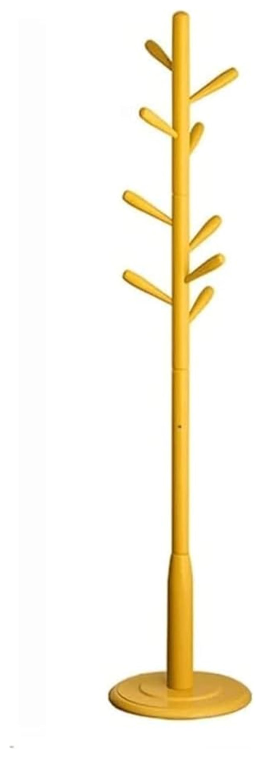 FCXWEVR Coat RackCoat Rack, Elegant Wooden Coat Rack with 9 Hooks, Freestanding Coat Rack, Tree, Easy to Install in Entrance Area, Coat Rack for Hat, Umbrella, Clothes Hanger Stand (Color: Yellow1,