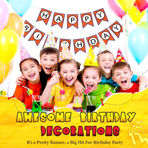 Image of VitalCozy Anime Theme Dragon Happy Birthday Bunting Banner Pre-string with Black Letters Birthday Decoration Banner for Anime Party Supplies
