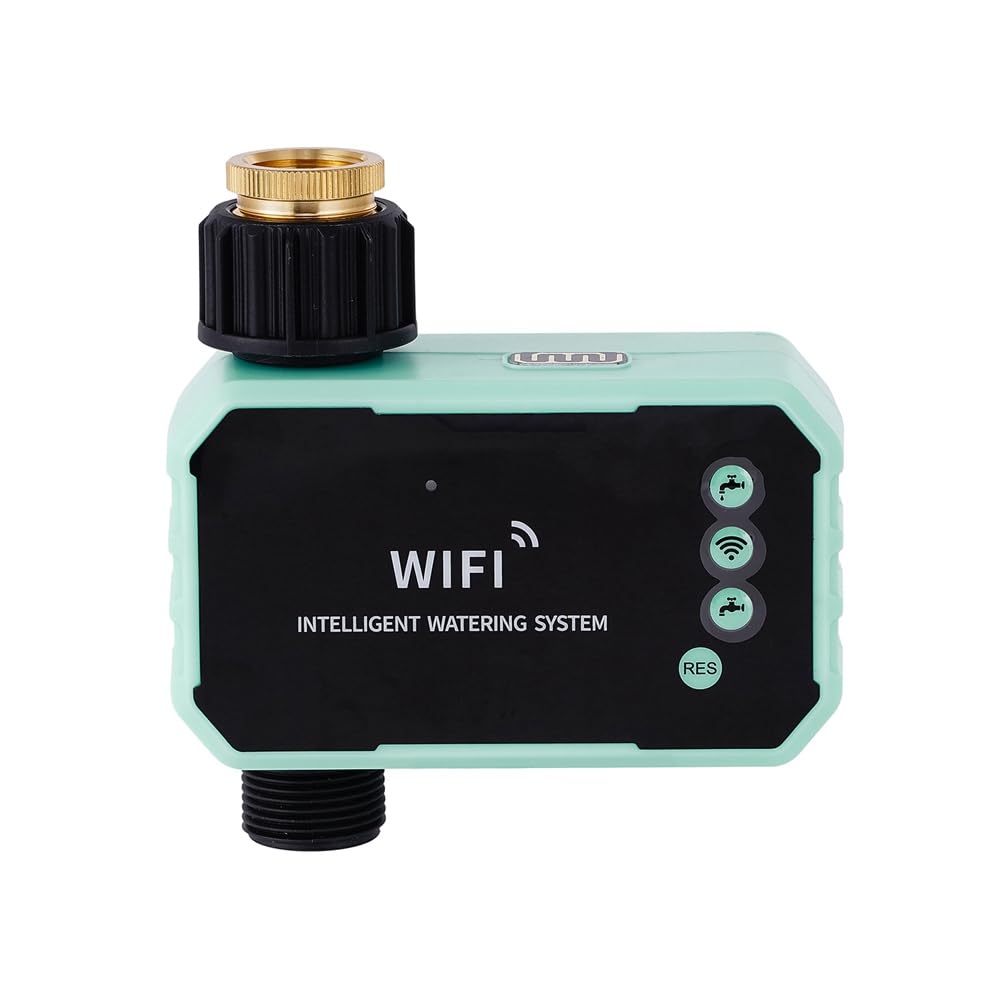 Xnuiasqe Light Wifi Solar Irrigation Timing Controller Smart Automatic Irrigation System Wifi Water Valve Timer