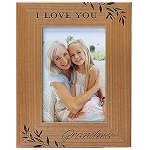 I love you grandma engraved natural wood photo frame fits 4×6 vertical portrait for grandma grandparents day best grandma ever grandmother gifts grandma me mothers day christmas  urban country home decor