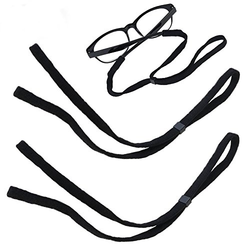 MINGZE Retenedor Correa de gafas ajustables, Correa del sostenedor de los lentes de los deportes, Gafas de seguridad Correa del acollador de la secuencia del cordón del cuello de las gafas, Set de 5
