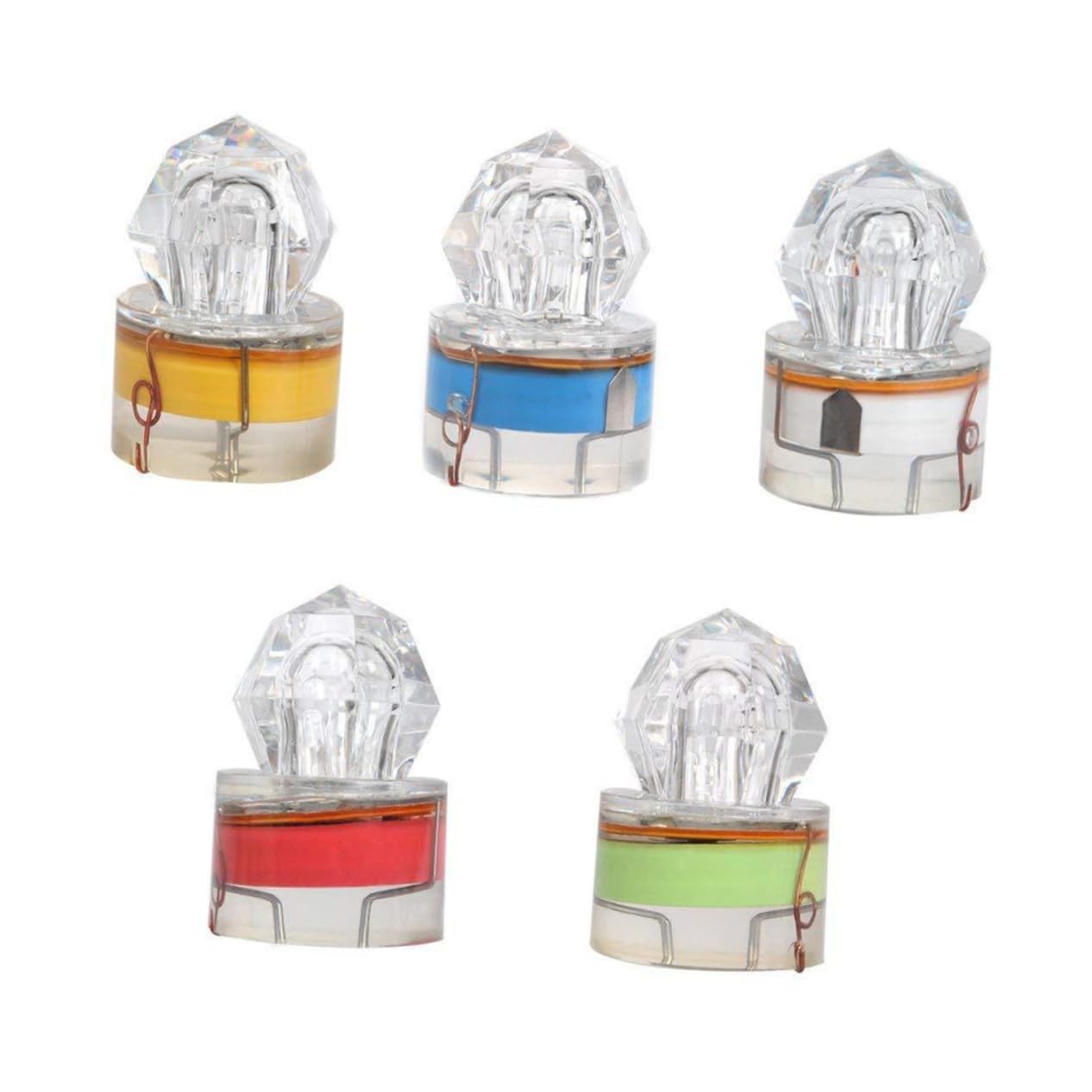 Yardwe Night Fishing Lights 5pcs Waterproof Led Underwater for Fish Luring Perfect for