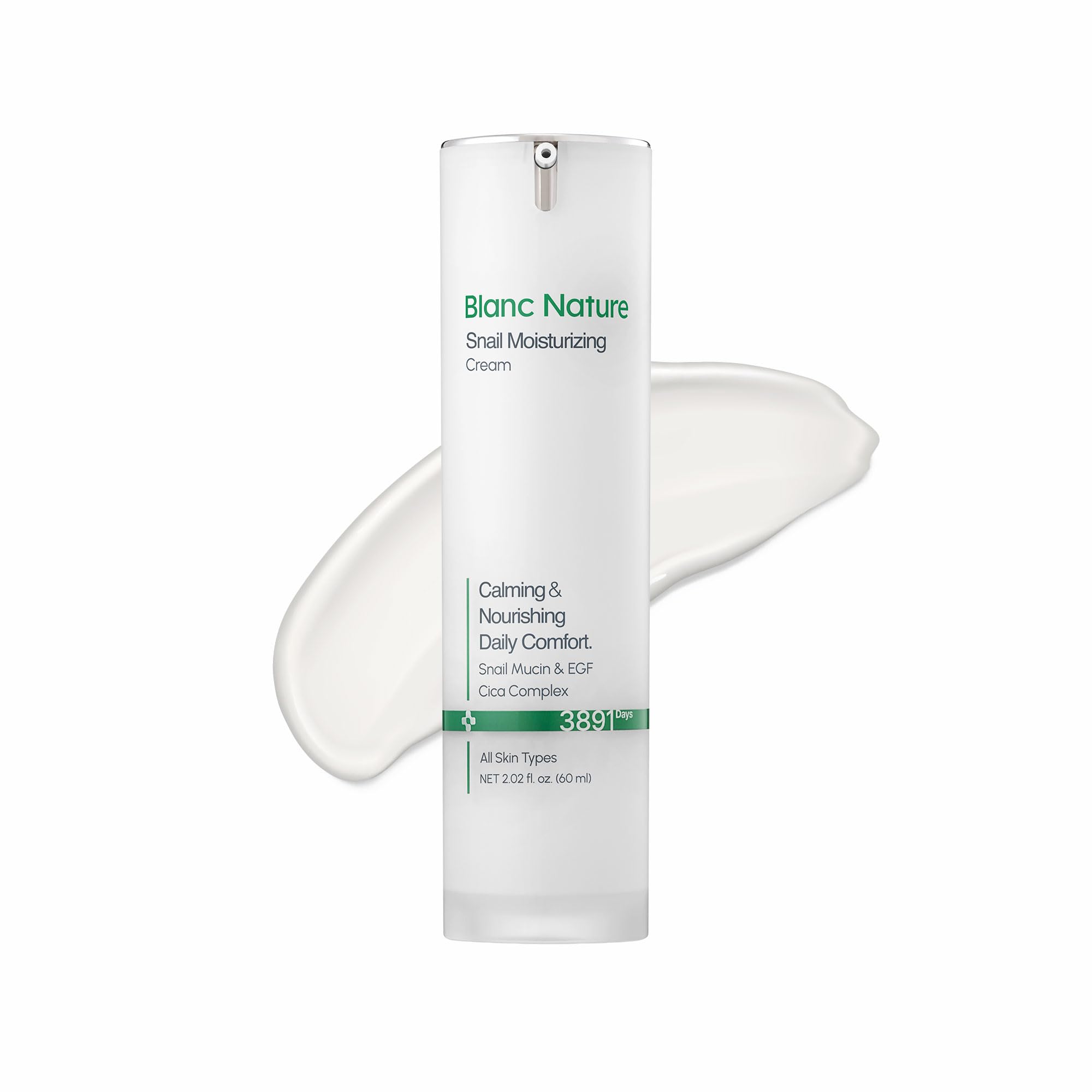 フェイスクリーム harukaBlanc Nature Snail & Cica Amazon.com: Snail Moisturizing Cream with Snail Mucin & Centella