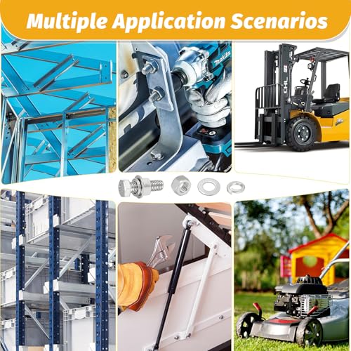 image for Kadrick 744Pcs 18-8(304) Stainless Steel Hex Bolts Assortment,1/4-20 5