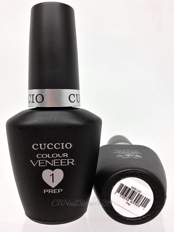 Cuccio Veneer Treatment Pack Complete LED/UV Gel Polish System, Includes Prep, Fuse, Base, and Top Coat, 13 mL Each