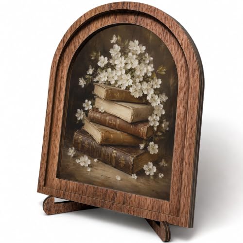 Vintage Books Arched Decor Sign