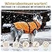 OneTigris Hundejacke, Wasserdichter Winterweste Jacken Hundemantel Mit Bediengriff, Bequeme Ausscheidung, Reißverschluss und Elastisches Design, Einfaches An-und Ausziehen, Reflektierend,M,Orange