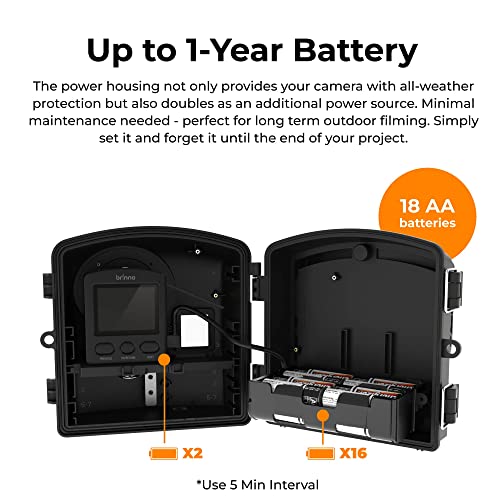 Image of Brinno BCC2000 Construction Time Lapse Camera Bundle - 1080P Outdoor Project Monitoring System with TLC2000 Camera, Industrial Clamp, & Weather-Resistant Housing - Up to 1-Year Battery Life