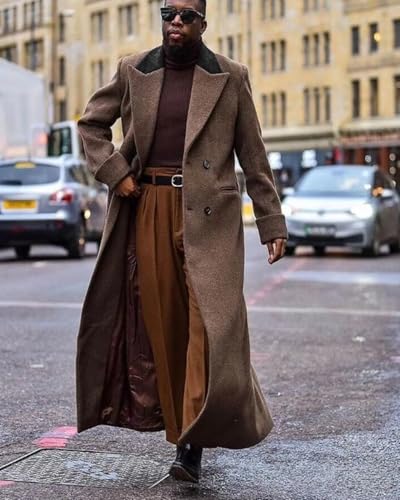 VENNYNG Boys Full Length Trench Coat Notched Lapel Long Jacket Double Breasted Classic Winter Overcoat3