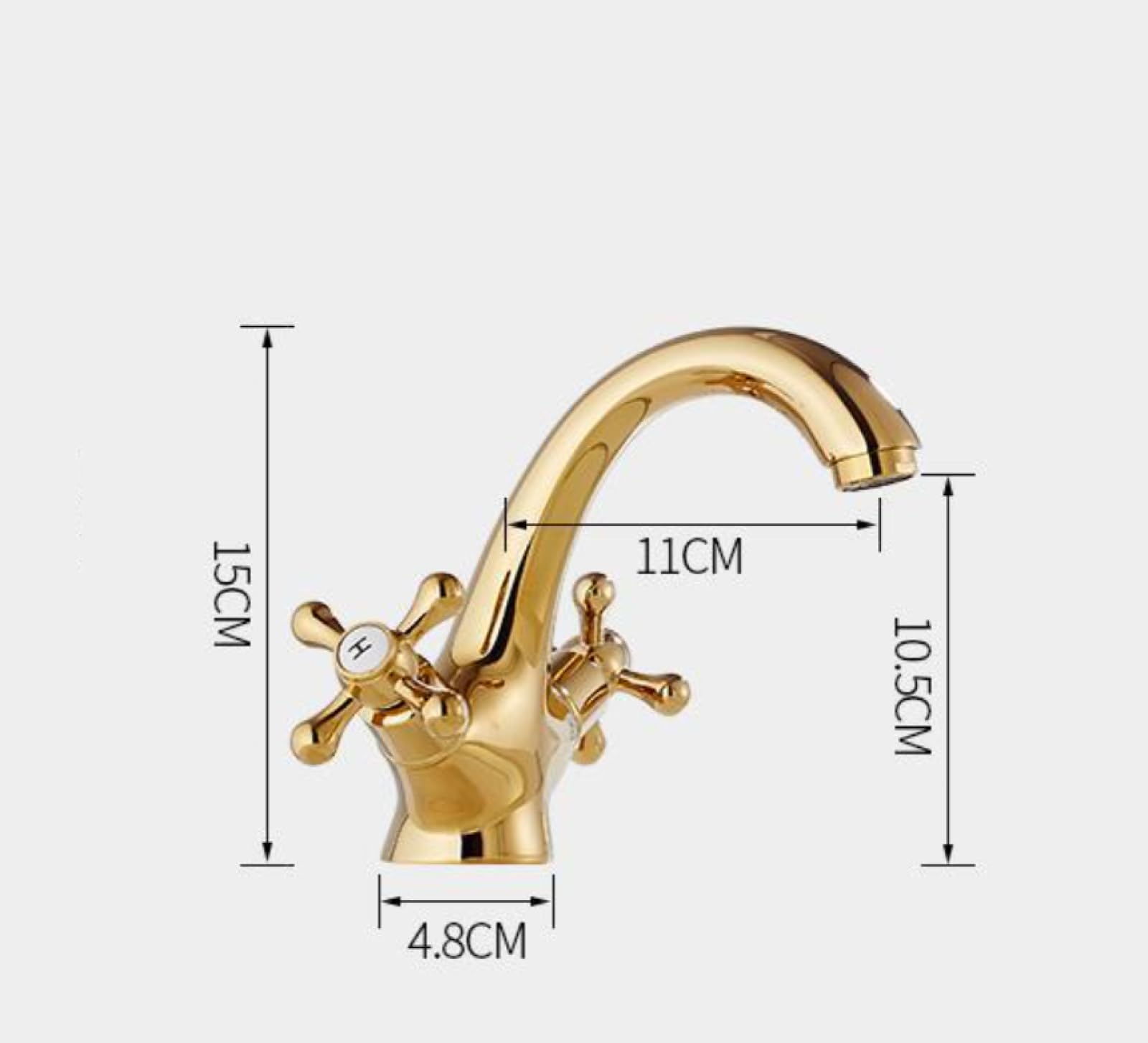 Rubinetti Bagno Rubinetto Per Lavabo In Rame Dorato Rubinetto Per Lavabo Da Bagno Doppia Maniglia Rubinetto Per Lavabo Caldo E Freddo Oro
