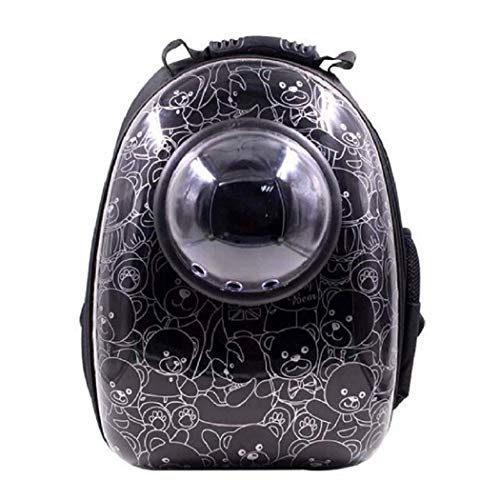 PSK PET MART Portable Multi Air Vents Waterproof Light-Weight Sooty Black Teddy Print Travel Bag Cum Carrier Space Astronaut Capsule Backpack for Cats & Dogs (B08SQFMR5W) Amazon Price History, Amazon Price Tracker
