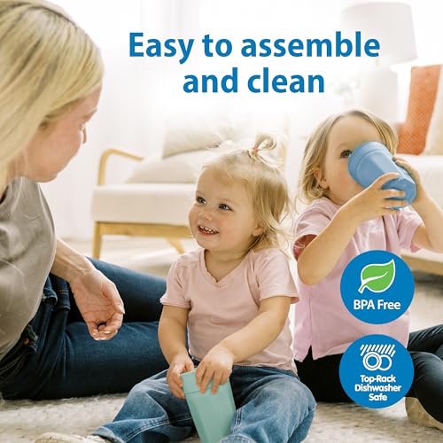 Dr. Brown's Milestones Cheers360 Spoutless Cup, Aqua & Blue, 2-Pack - image 7