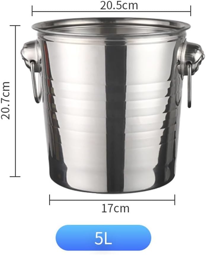 Stainless Steel Ice Bucket KTV Champagne Wine Household Grain Bar Supplies