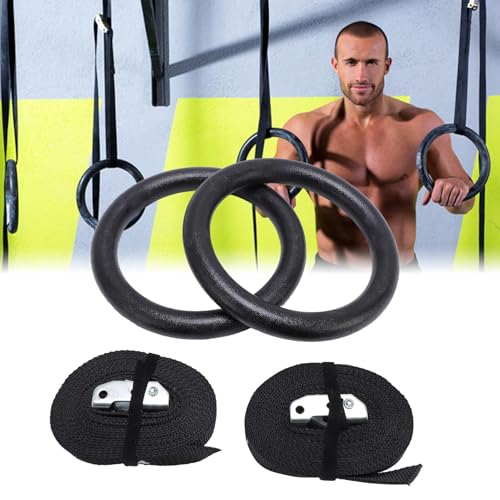 Anillas de gimnasia con resistencia 661.38 lb ABS y poliéster miniatura 6