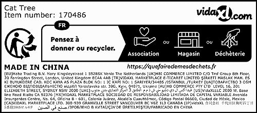 VidaXL Albero per Gatti Tiragraffi Sisal 150 cm