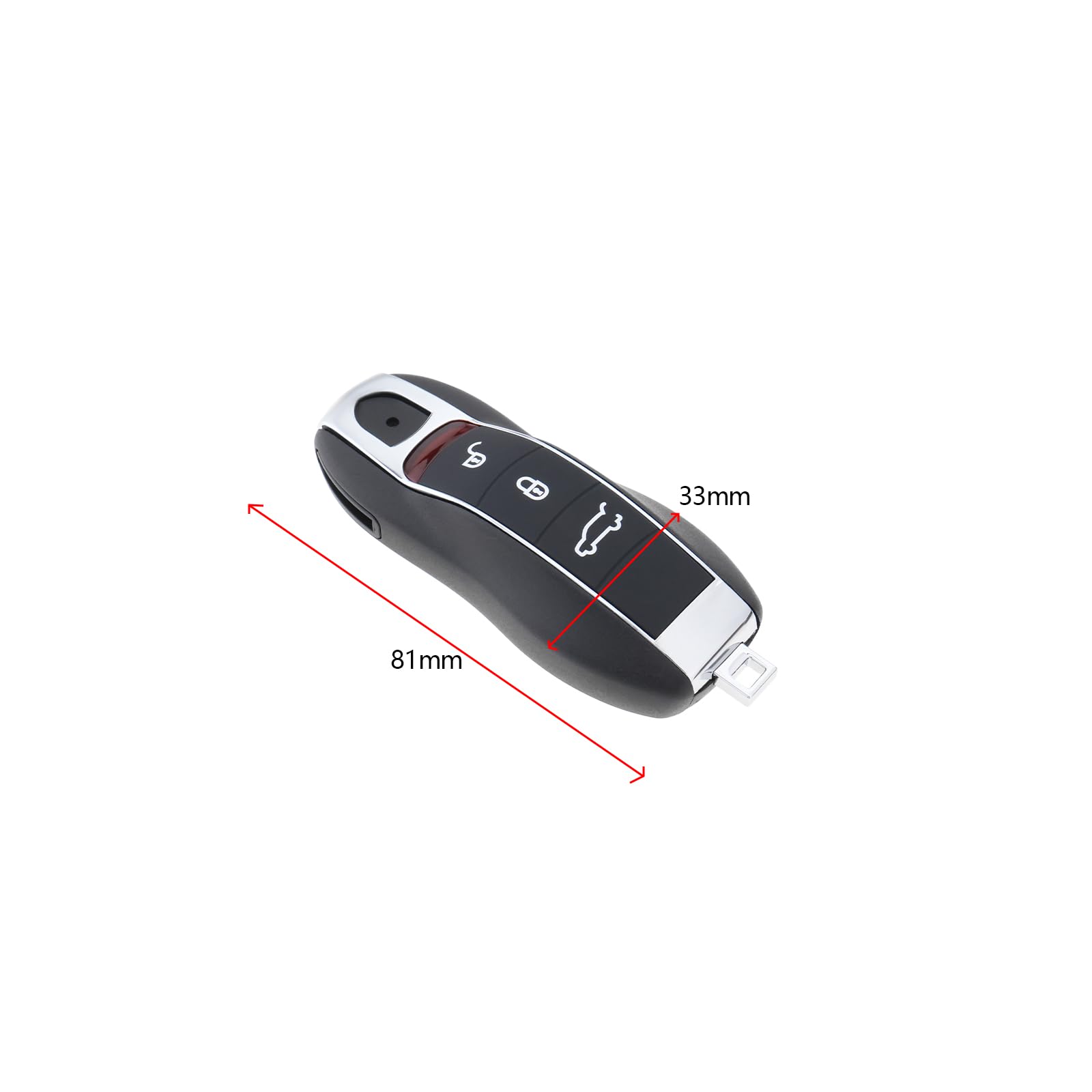 LT Easiyl 3-Button Remote Key Case Car Remote Key Fob Housing Compatible with Panamera Compatible with Porssche 911 Compatible with Macan Compatible with Boxster 81x33mm Black - Image 4