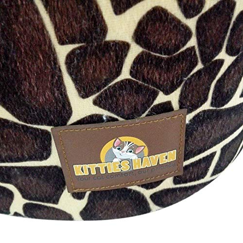 Katzenhöhle Katzen Bett Katzenhaus Pet Katzenbett Löwe oder Giraffen Optik B32 x L36 x H30 cm Schlafplatz. Auch für kleine Hunde geeignet - Image 5