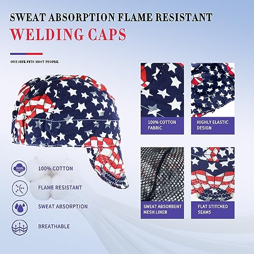 TRQWH 3 Pcs Cotton Welding Caps
