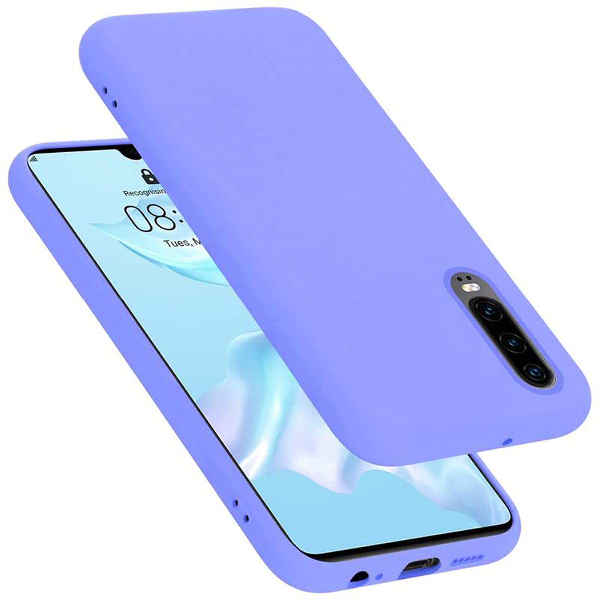 CADORABO Custodia bicolore in silicone TPU cover e retro in vetro temperato CUSTODIA per MATE 20 LITE, Giallo, Rosa